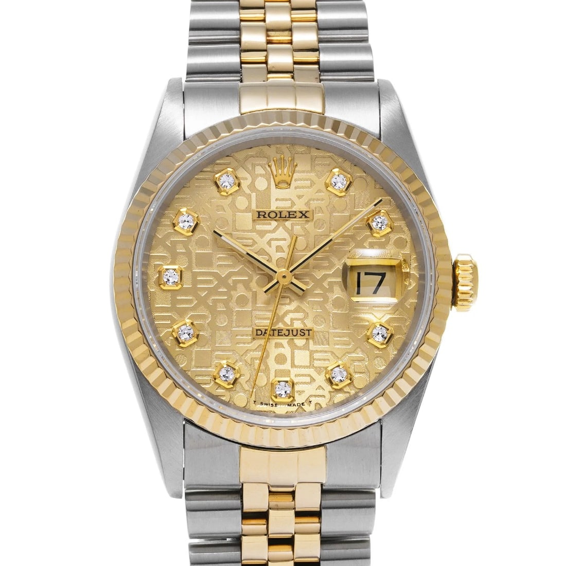 ROLEX DATEJUST CHAMPAGNE COMPUTER DIAMOND WATCH: ROLEX Datejust Champagne computer diamond WATCH Brand: ROLEX Type: Wristwatch Material: Band Material Stainless steel/Yellow Gold, Case Material Stainless steel Color: Dial Color Champagne