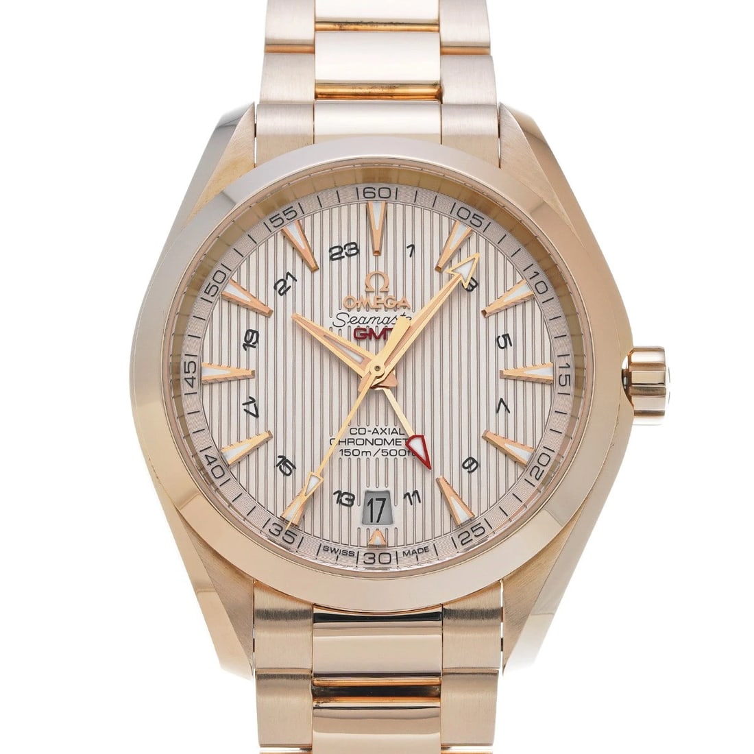 OMEGA SEAMASTER AQUA TERRA SILVER WATCH: OMEGA Seamaster Aqua Terra Silver WATCH Brand: OMEGA Type: Wristwatch Material: Band Material Red gold, Case Material Red gold Color: Dial Color Silver Size: Case H/about 43mm W/about 43mm