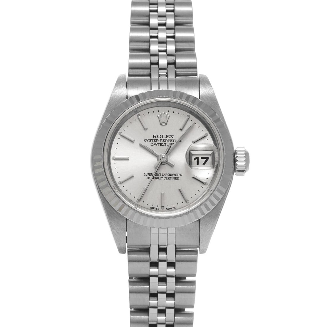 ROLEX DATEJUST SILVER WATCH: ROLEX Datejust Silver WATCH Brand: ROLEX Type: Wristwatch Material: Band Material Stainless steel, Case Material Stainless steel Color: Dial Color Silver Size: Case H/about 26mm W/about 26mm