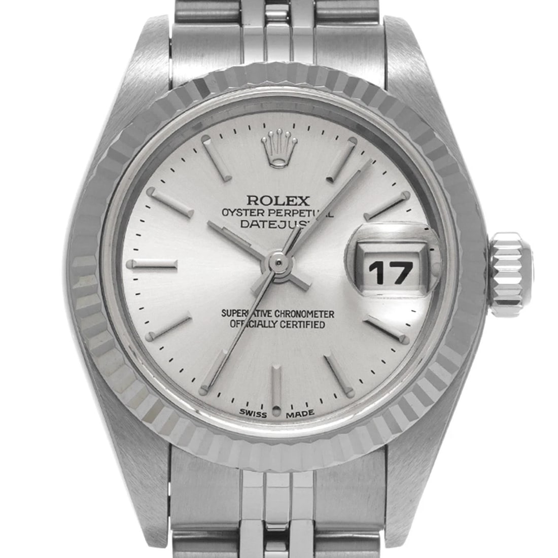 ROLEX DATEJUST SILVER WATCH - 4