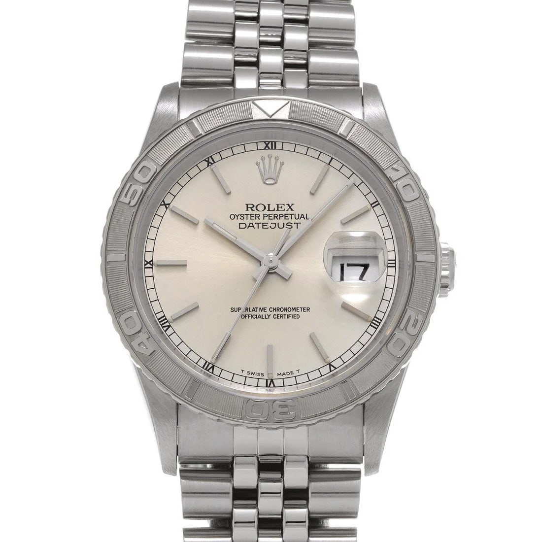 ROLEX DATEJUST THUNDERBIRD SILVER WATCH: ROLEX Datejust Thunderbird Silver WATCH Brand: ROLEX Type: Wristwatch Material: Band Material Stainless steel, Case Material Stainless steel Color: Dial Color Silver Size: Case H/about 36mm