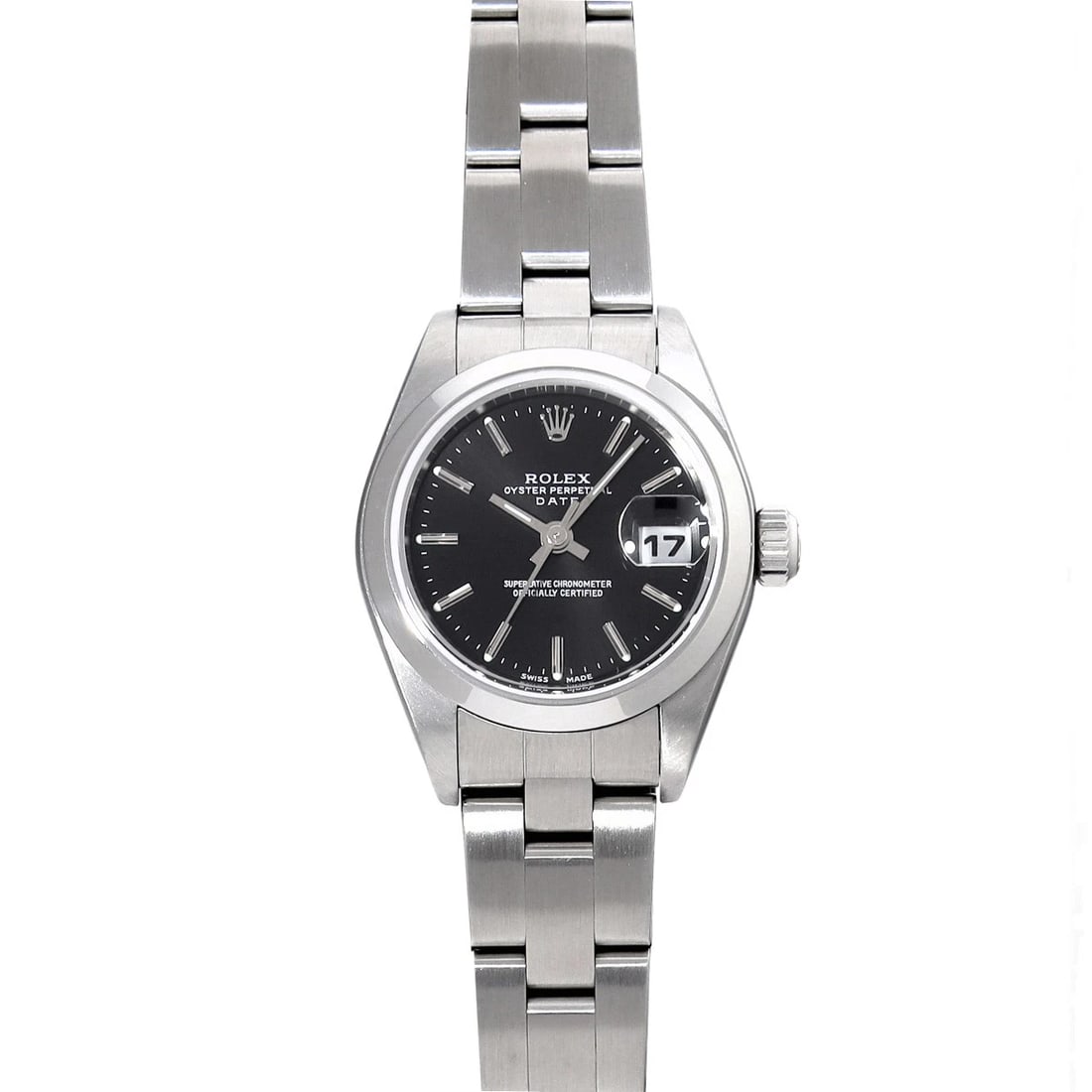 ROLEX OYSTER PERPETUAL BLACK WATCH: ROLEX Oyster Perpetual black WATCH Brand: ROLEX Type: Wristwatch Material: Band Material Stainless steel, Case Material Stainless steel Color: Dial Color black Size: Case H/about 26mm W/about
