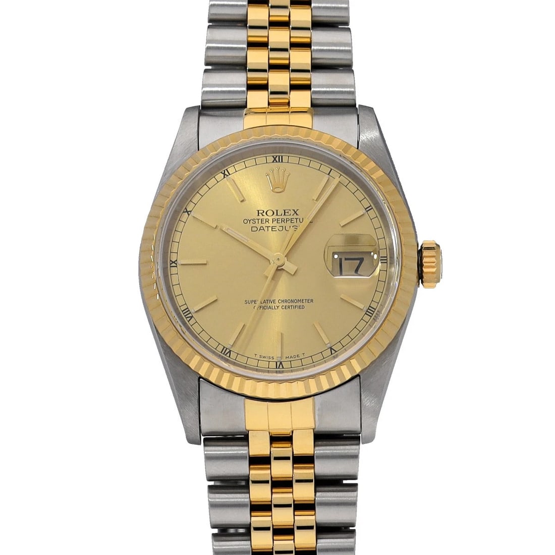 ROLEX DATEJUST CHAMPAGNE WATCH (1 of 4)