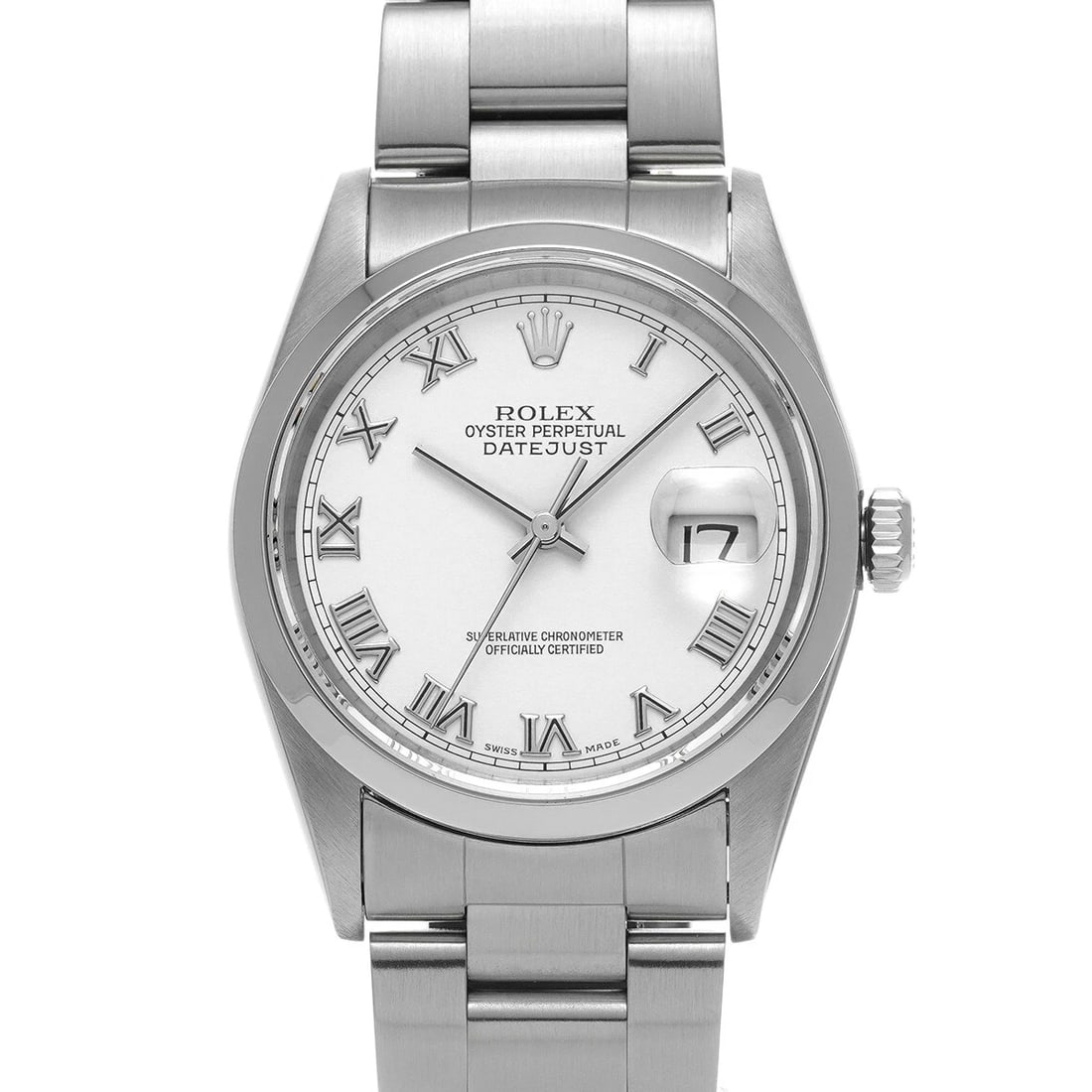 ROLEX DATEJUST WHITE WATCH: ROLEX Datejust white WATCH Brand: ROLEX Type: Wristwatch Material: Band Material Stainless steel, Case Material Stainless steel Color: Dial Color white Size: Case H/about 36mm W/about 36mm D/about