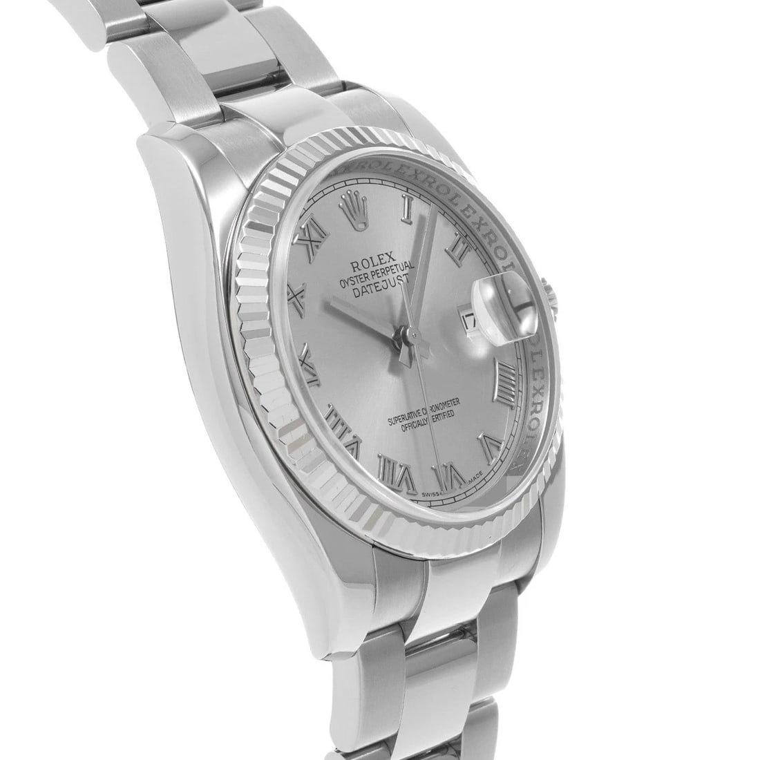 ROLEX DATEJUST SILVER WATCH - 3