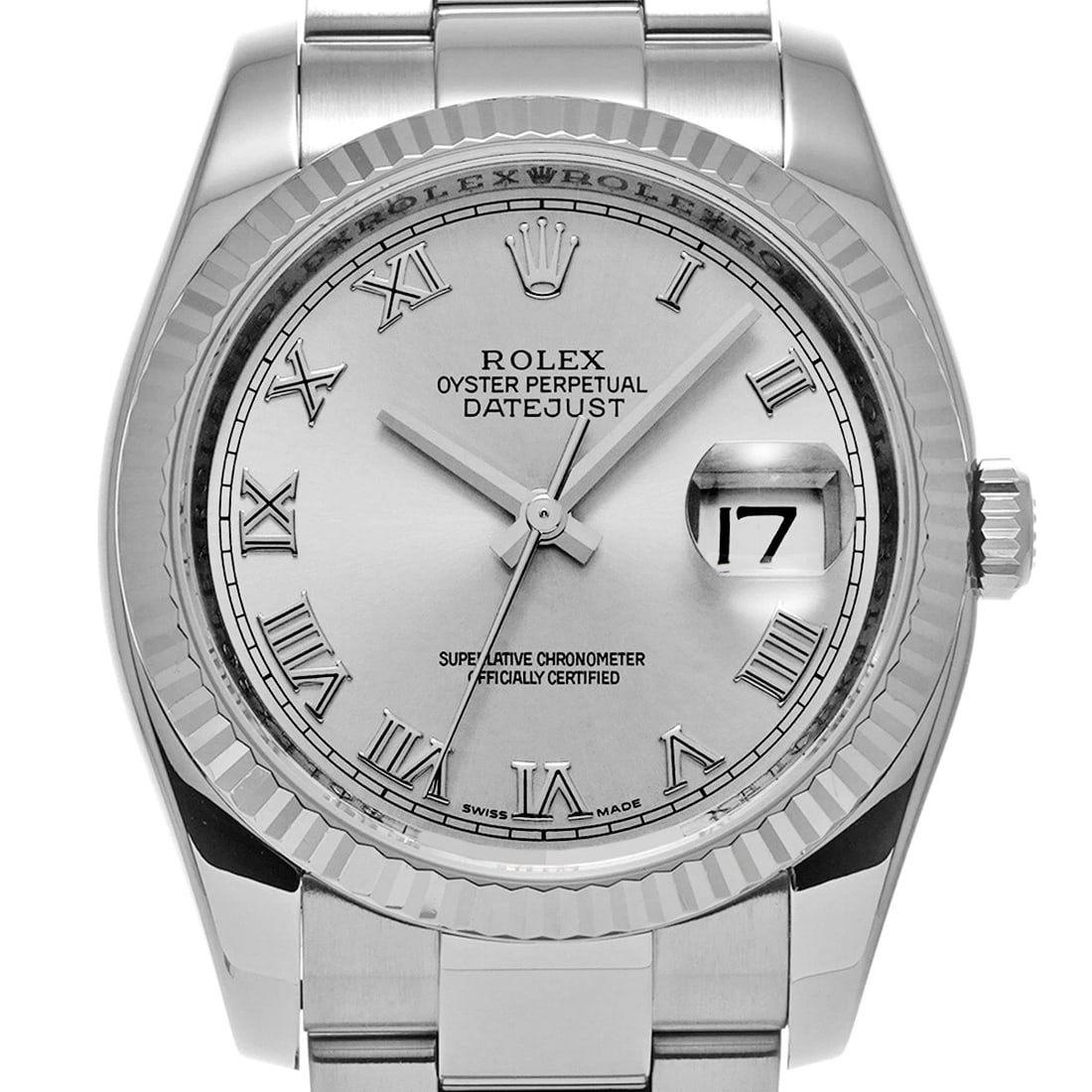 ROLEX DATEJUST SILVER WATCH - 5