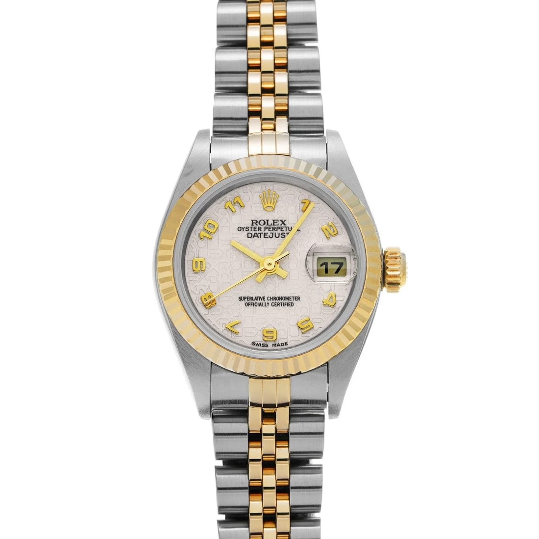ROLEX DATEJUST IVORY COMPUTER WATCH: ROLEX Datejust Ivory Computer WATCH Brand: ROLEX Type: Wristwatch Material: Band Material Stainless steel/Yellow Gold, Case Material Stainless steel Color: Dial Color Ivory Computer Size: Case