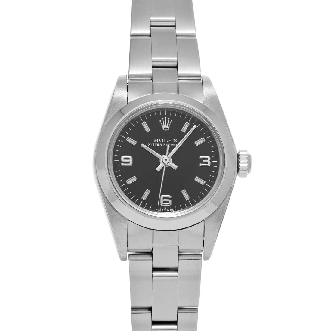 ROLEX OYSTER PERPETUAL BLACK WATCH (1 of 4)