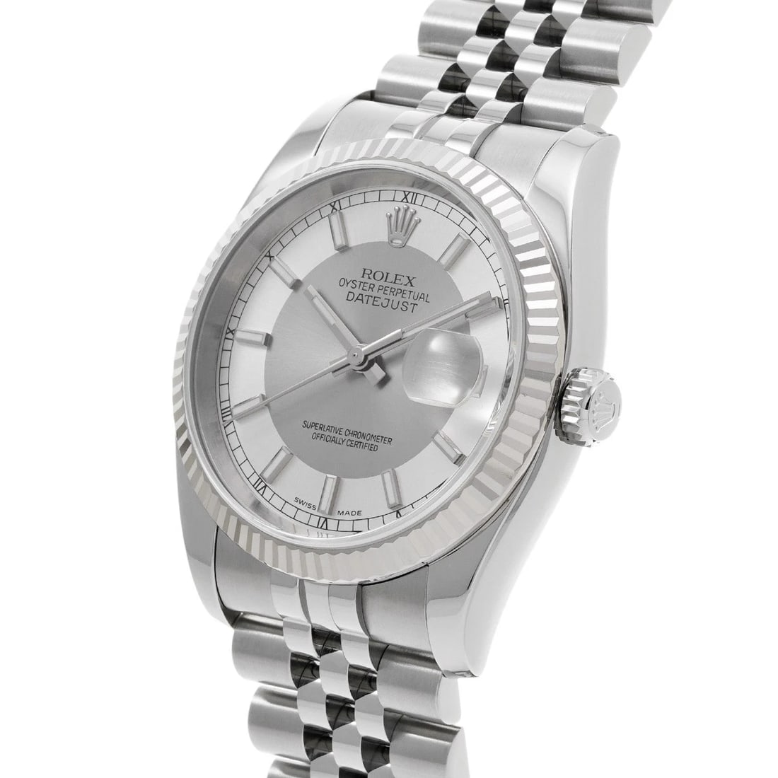 ROLEX DATEJUST SILVER WATCH - 2