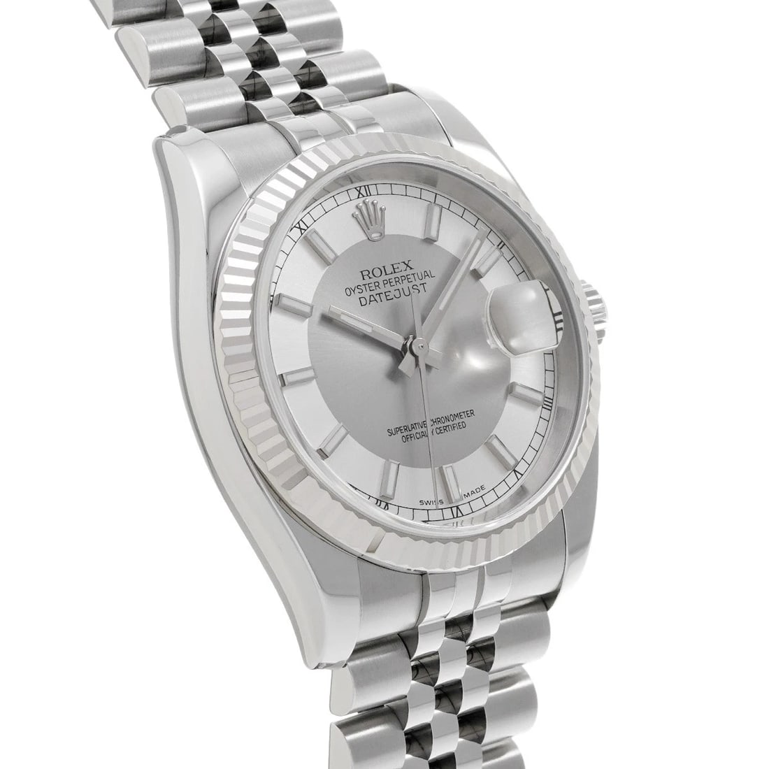 ROLEX DATEJUST SILVER WATCH - 3