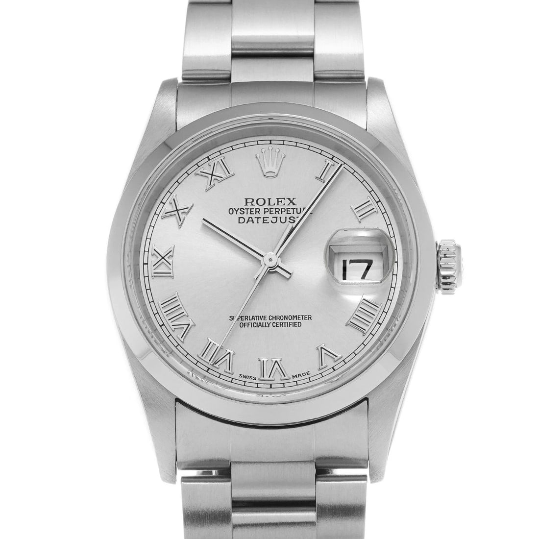 ROLEX DATEJUST SILVER WATCH: ROLEX Datejust Silver WATCH Brand: ROLEX Type: Wristwatch Material: Band Material Stainless steel, Case Material Stainless steel Color: Dial Color Silver Size: Case H/about 36mm W/about 36mm