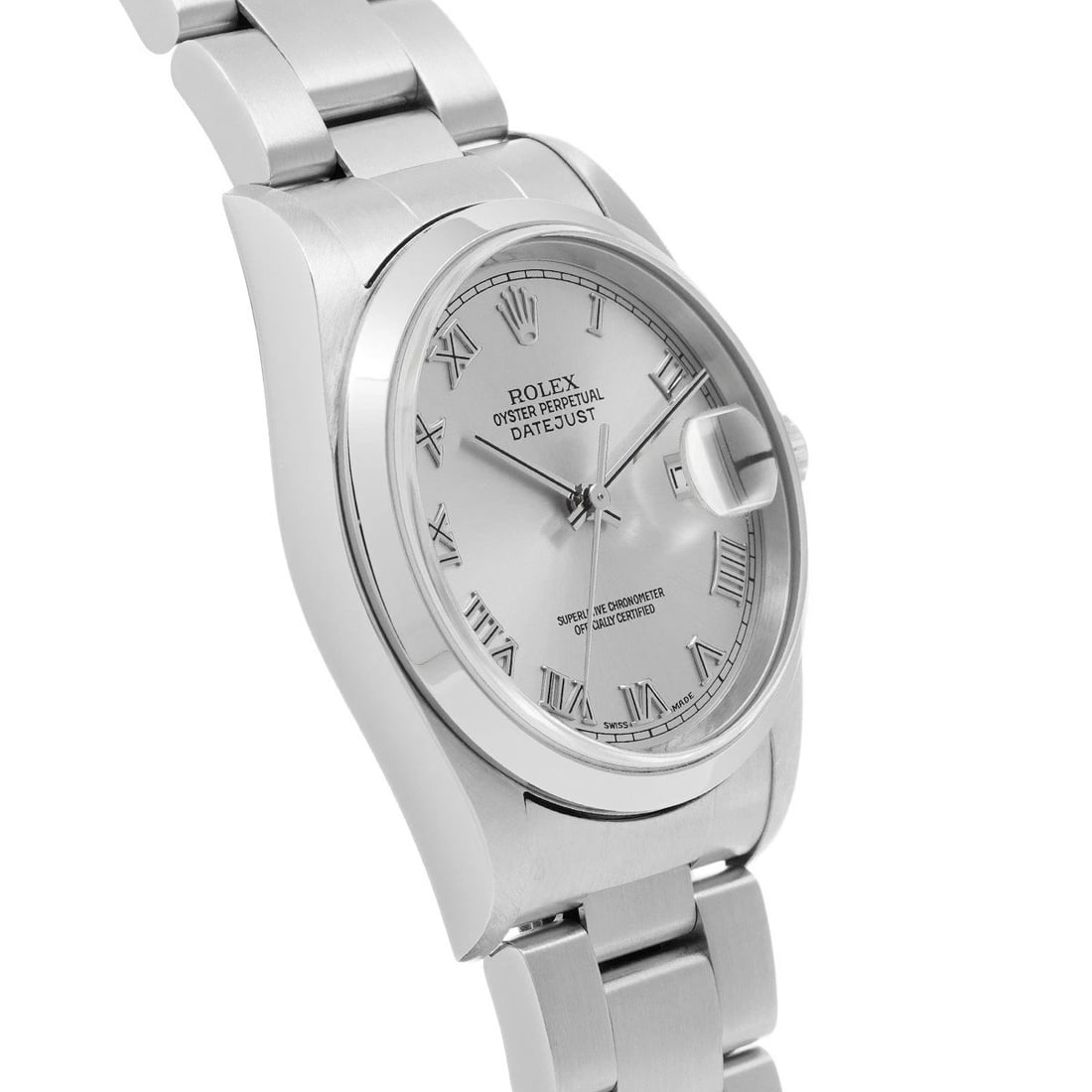 ROLEX DATEJUST SILVER WATCH - 3