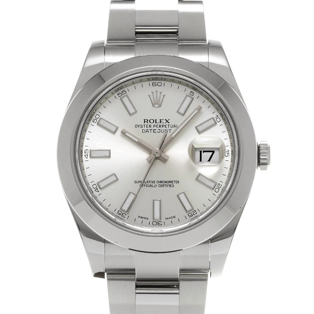 ROLEX DATEJUST SILVER WATCH: ROLEX Datejust Silver WATCH Brand: ROLEX Type: Wristwatch Material: Band Material Stainless steel, Case Material Stainless steel Color: Dial Color Silver Size: Case H/about 41mm W/about 41mm D/abo