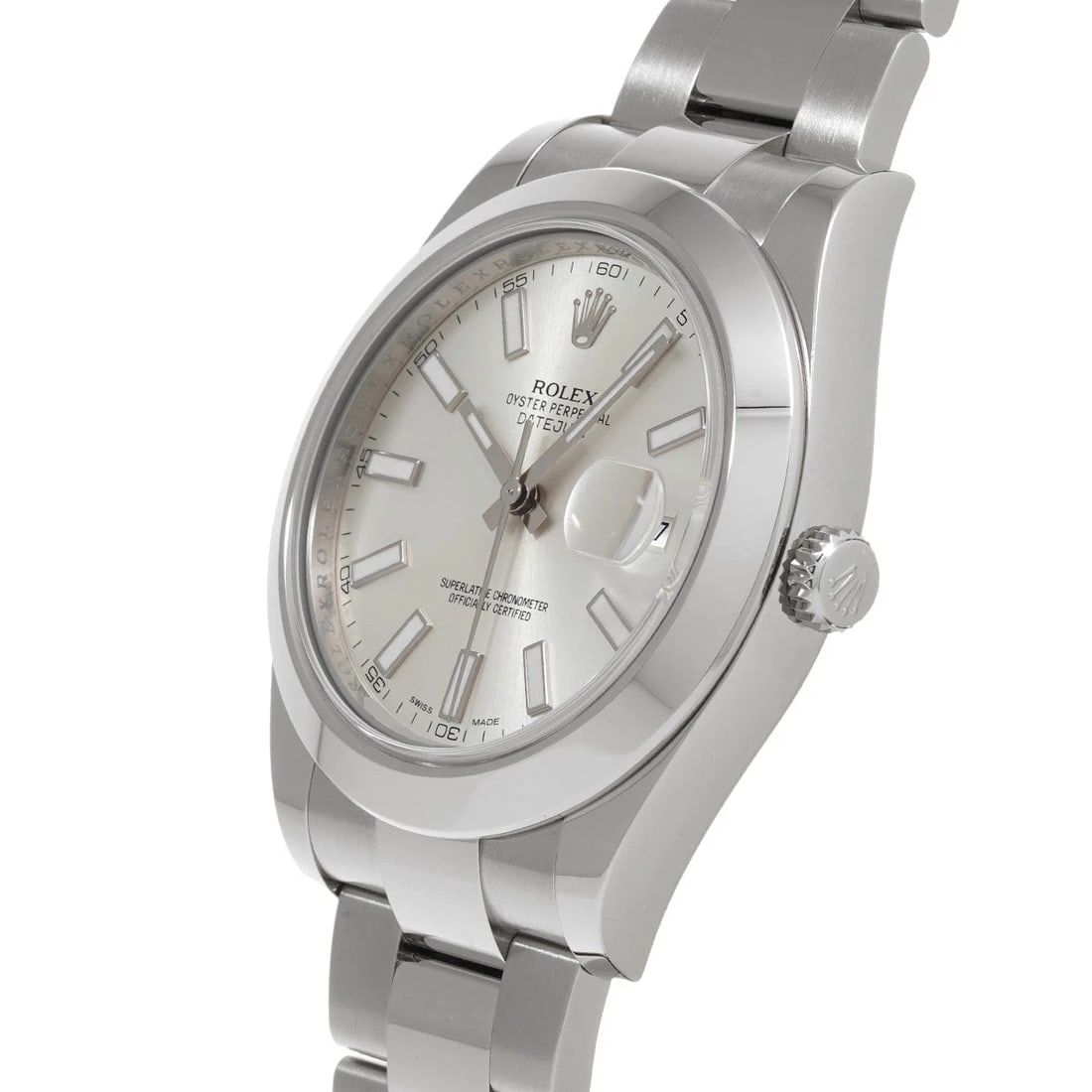 ROLEX DATEJUST SILVER WATCH - 2