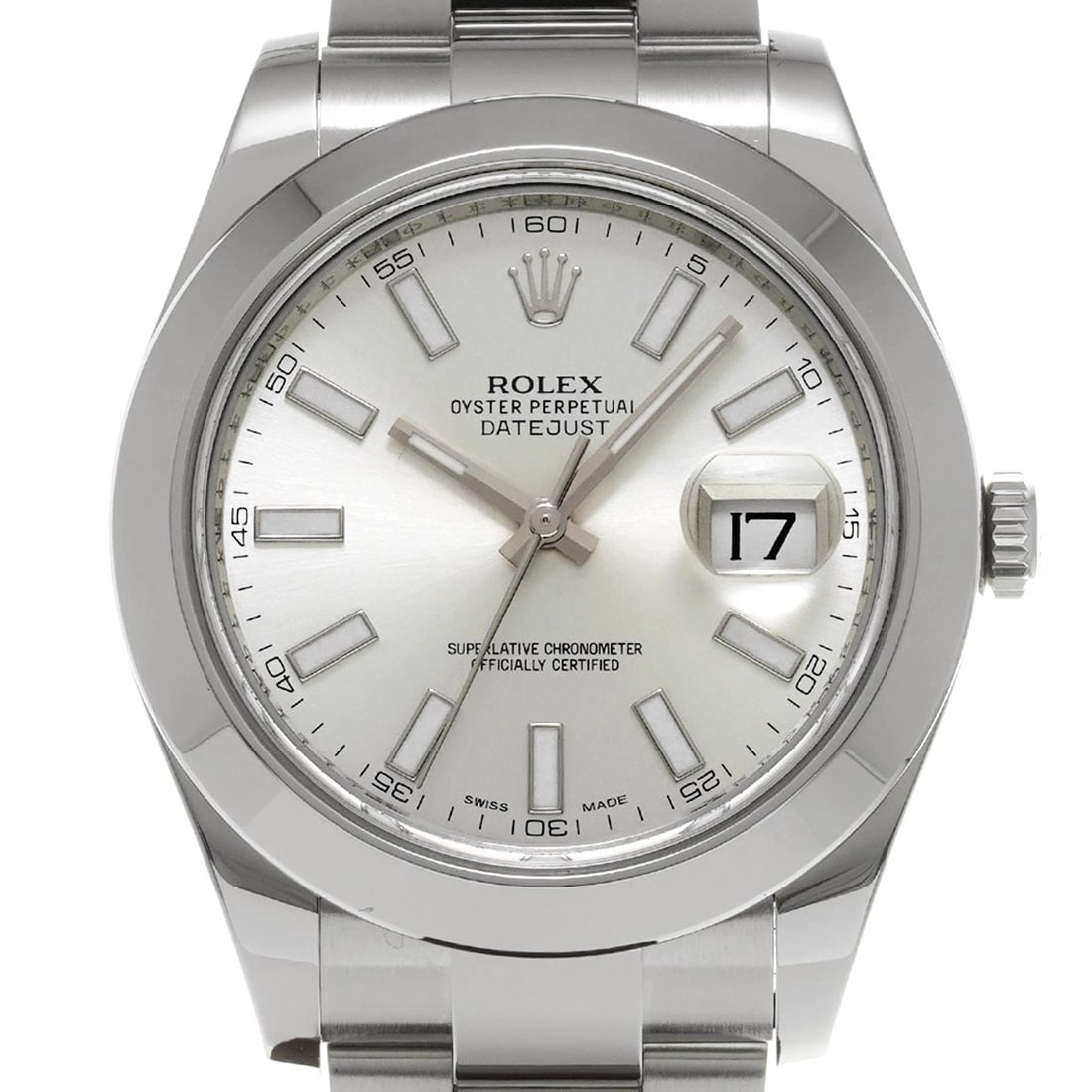 ROLEX DATEJUST SILVER WATCH - 5
