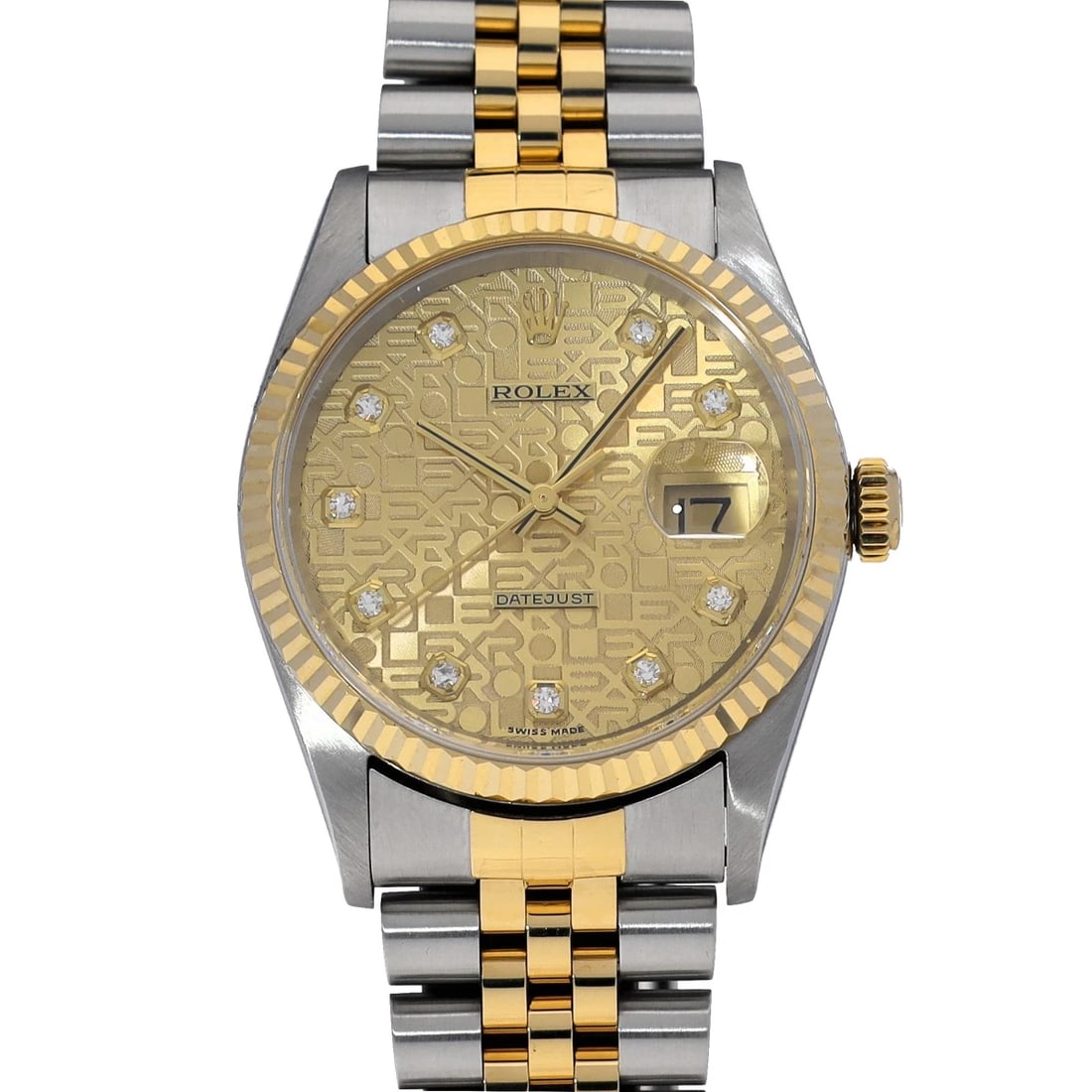ROLEX DATEJUST CHAMPAGNE COMPUTER DIAMOND WATCH: ROLEX Datejust Champagne computer diamond WATCH Brand: ROLEX Type: Wristwatch Material: Band Material Stainless steel/Yellow Gold, Case Material Stainless steel Color: Dial Color Champagne