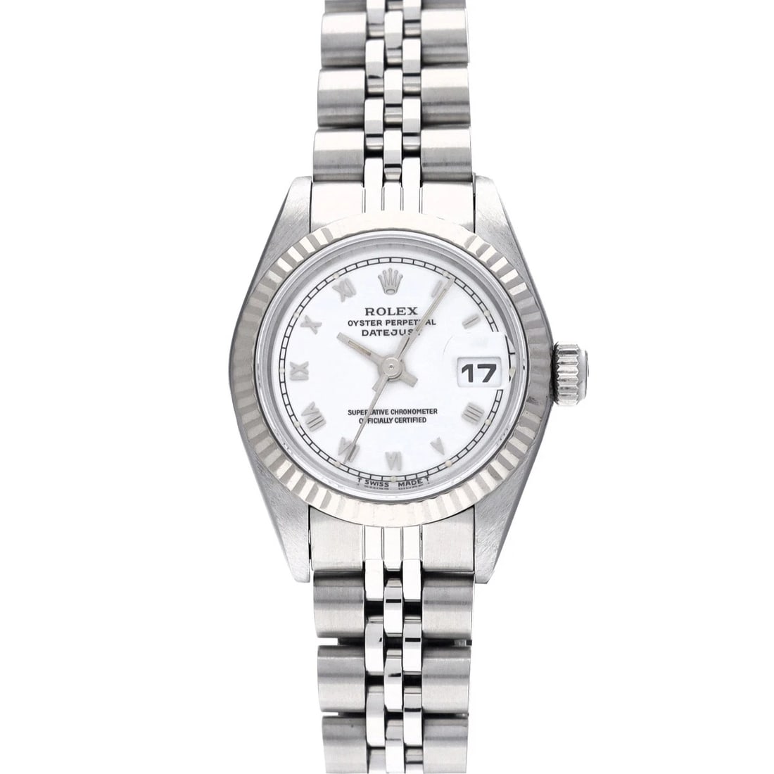 ROLEX DATEJUST WHITE WATCH: ROLEX Datejust white WATCH Brand: ROLEX Type: Wristwatch Material: Band Material Stainless steel, Case Material Stainless steel Color: Dial Color white Size: Case H/about 26mm W/about 26mm D/about