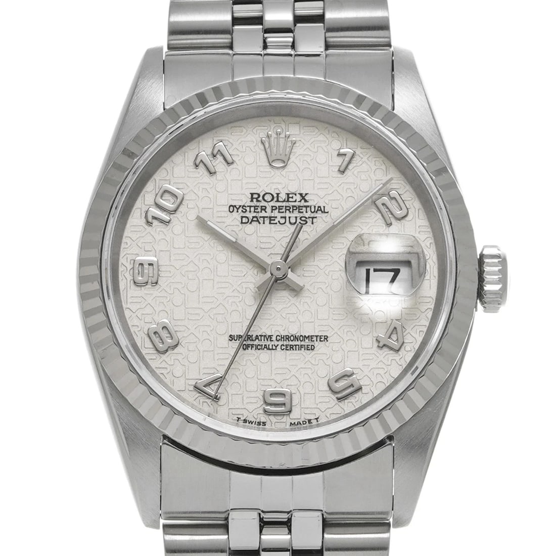 ROLEX DATEJUST IVORY COMPUTER WATCH - 5