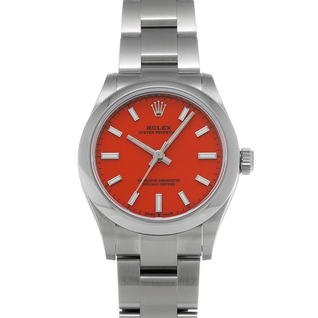ROLEX OYSTER PERPETUAL CORAL RED WATCH (1 of 5)