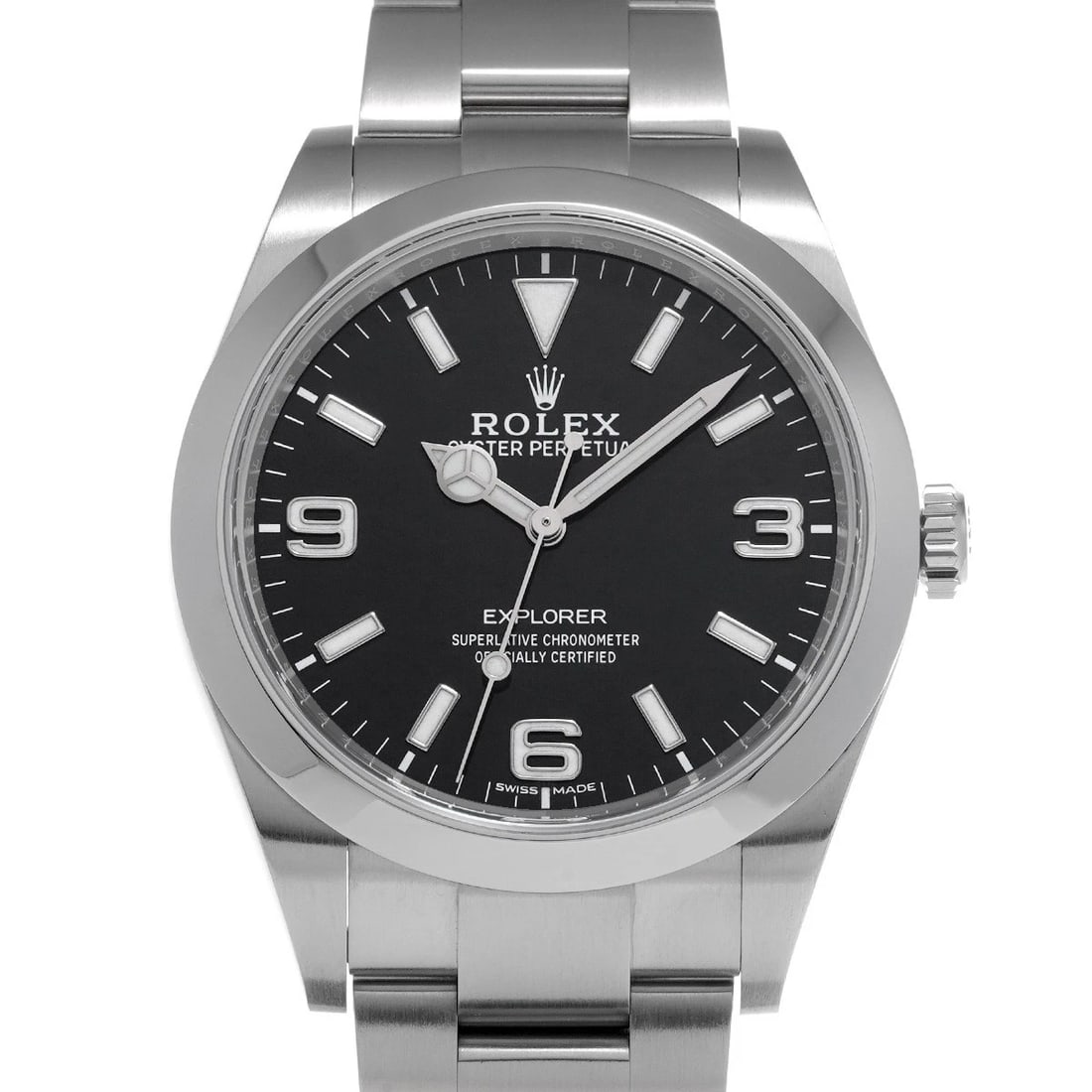 ROLEX EXPLORER BLACK WATCH: ROLEX Explorer black WATCH Brand: ROLEX Type: Wristwatch Material: Band Material Stainless steel, Case Material Stainless steel Color: Dial Color black Size: Case H/about 39mm W/about 39mm D/about