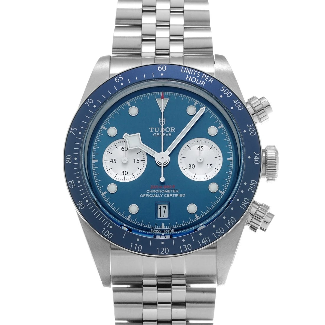 TUDOR BLACK BAY CHRONO TUDOR BOUTIQUE BLUE SILVER WATCH (1 of 4)