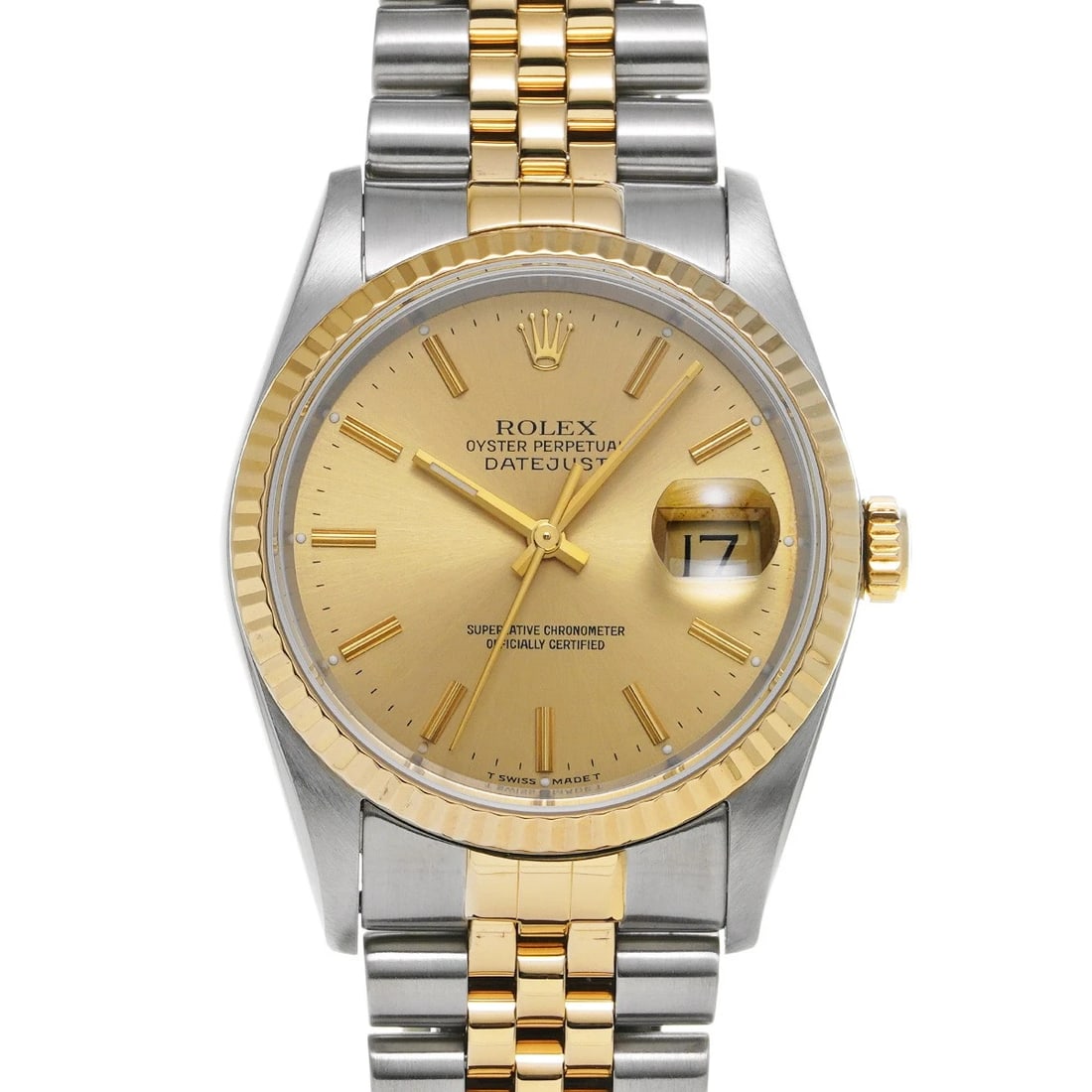 ROLEX DATEJUST CHAMPAGNE WATCH (1 of 4)