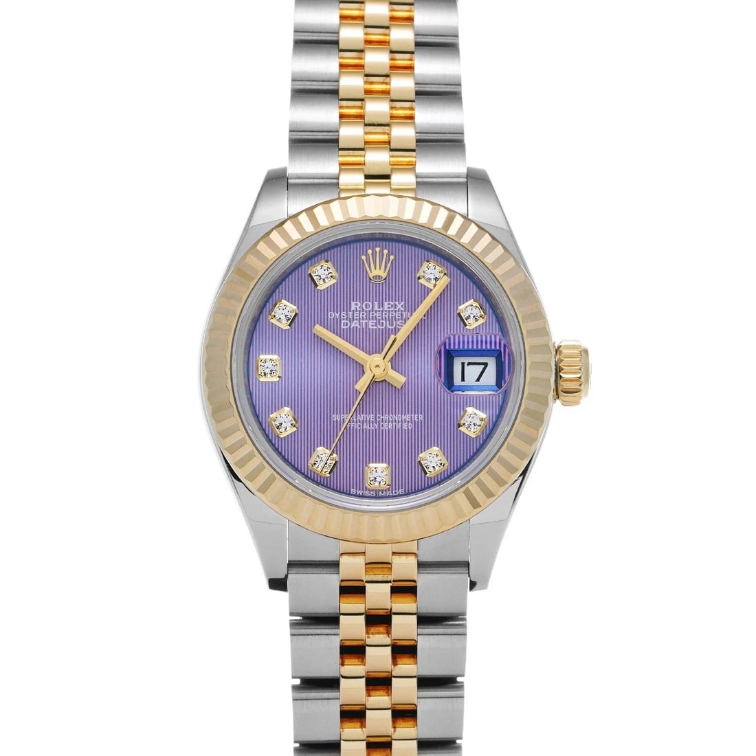 ROLEX DATEJUST LAVENDER TAPESTRY DIAMOND WATCH: ROLEX Datejust lavender tapestry diamond WATCH Brand: ROLEX Type: Wristwatch Material: Band Material Stainless steel/Yellow Gold, Case Material Stainless steel Color: Dial Color lavender tapestry