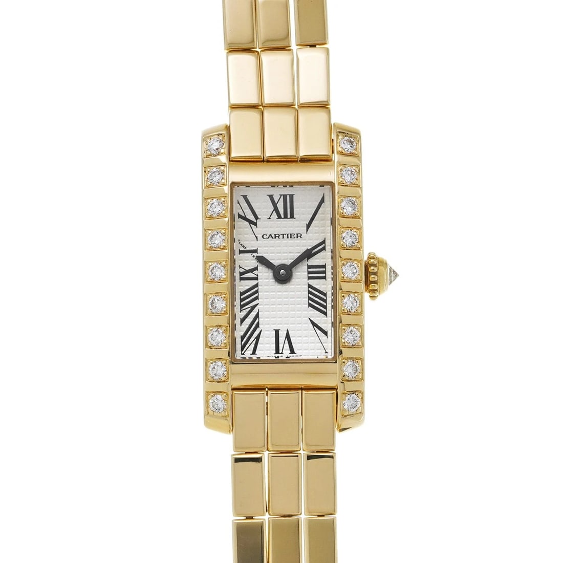 CARTIER LANIERE MINI TONNEAU SILVER WATCH (1 of 4)