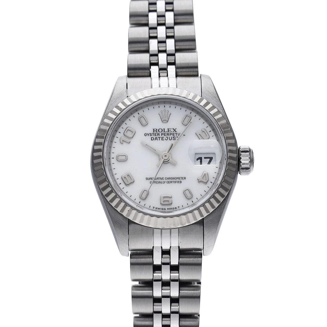 ROLEX DATEJUST WHITE WATCH: ROLEX Datejust white WATCH Brand: ROLEX Type: Wristwatch Material: Band Material Stainless steel, Case Material Stainless steel Color: Dial Color white Size: Case H/about 26mm W/about 26mm D/about