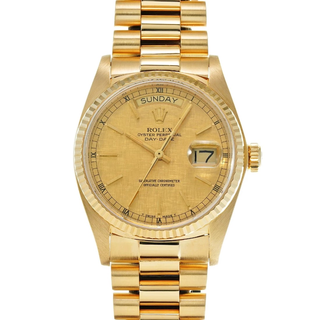 ROLEX DAY DATE CHAMPAGNE MOSAIC WATCH (1 of 5)