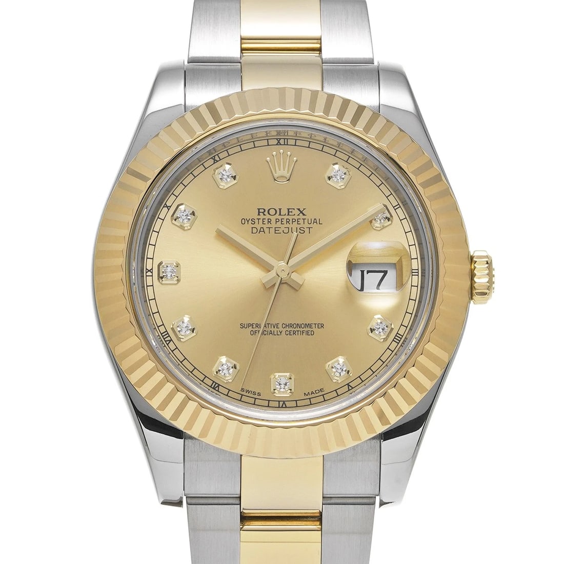 ROLEX DATEJUST CHAMPAGNE DIAMOND WATCH (1 of 4)