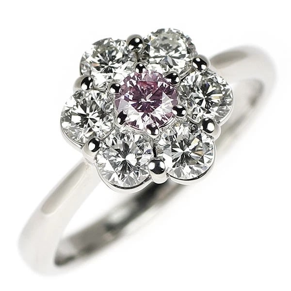 PT900 NATURAL PINK DIAMOND RING: Pt900 Natural Pink Diamond Ring Brand: None Type: ring Material: Metal Pt900 Main Stone/Creation Natural Color: None Size: 5.25 US Accessories: None Accessories Notice: When purchasing pre