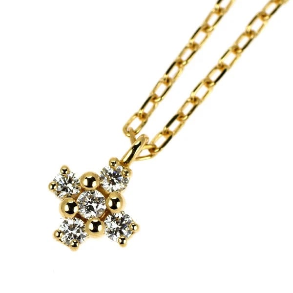 MIKIMOTO K18YG DIAMOND PENDANT NECKLACE: Mikimoto K18YG diamond pendant necklace Brand: Mikimoto Type: pendant necklace Material: Metal K18YG Main Stone/Creation Natural Color: Gold Size: Necklace: Chain Length