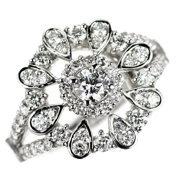 K18WG DIAMOND RING: K18WG Diamond Ring Brand: None Type: ring Material: Metal K18WG Main Stone/Creation Natural Color: None Size: 5.25 US Accessories: None Accessories Notice: When purchasing pre-owned goods,