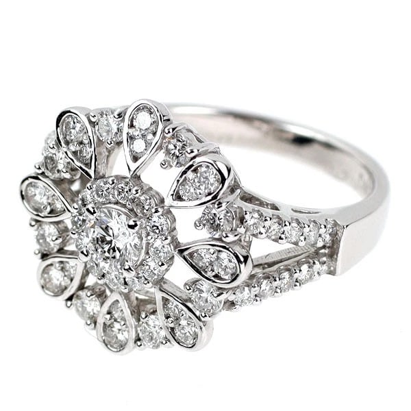 K18WG DIAMOND RING - 2