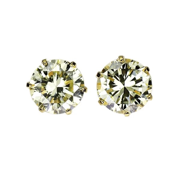 K18YG DIAMOND EARRINGS: K18YG Diamond Earrings Brand: None Type: piercing Material: Metal K18YG Main Stone/Creation Natural Color: None Size: Length/Width/Diameter5.1Width/Thickness5.6 Accessories: None Accessories