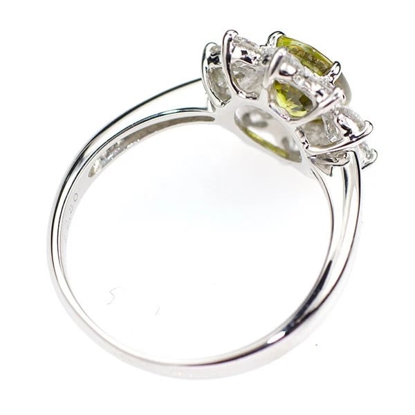 PT950 SPHENE DIAMOND RING - 2