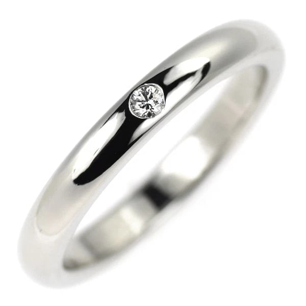 TIFFANY PT950 DIAMOND RING: Tiffany Pt950 Diamond Ring Brand: Tiffany Type: ring Material: Metal Pt950 Main Stone/Creation Natural Color: Platinum Size: 4.5 US Accessories: None Accessories Notice: When purchasing pr