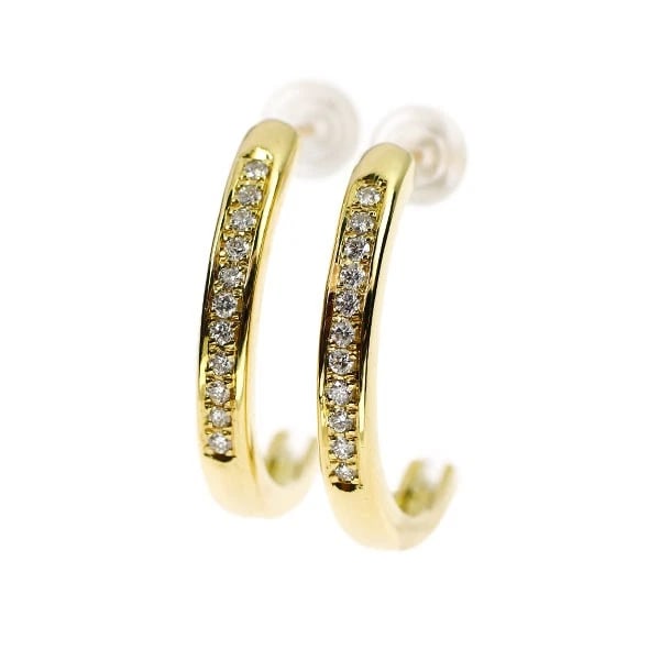 K18YG DIAMOND EARRINGS: K18YG DIAMOND EARRINGS Brand: None Type: piercing Material: Metal K18YG Main Stone/Creation Natural Color: Gold Size: Length/Width/Diameter20.1Width/Thickness2.8 Accessories: None Accessor