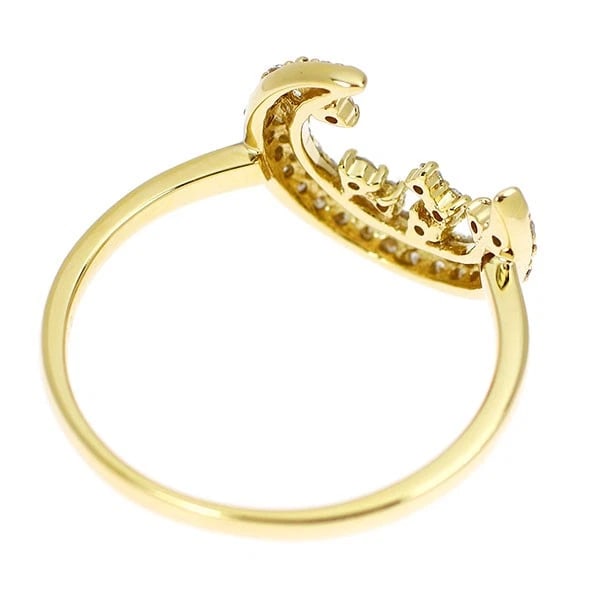 K18YG DIAMOND RING - 2