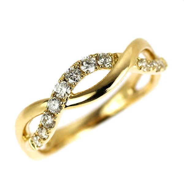 K18YG DIAMOND RING (1 of 2)