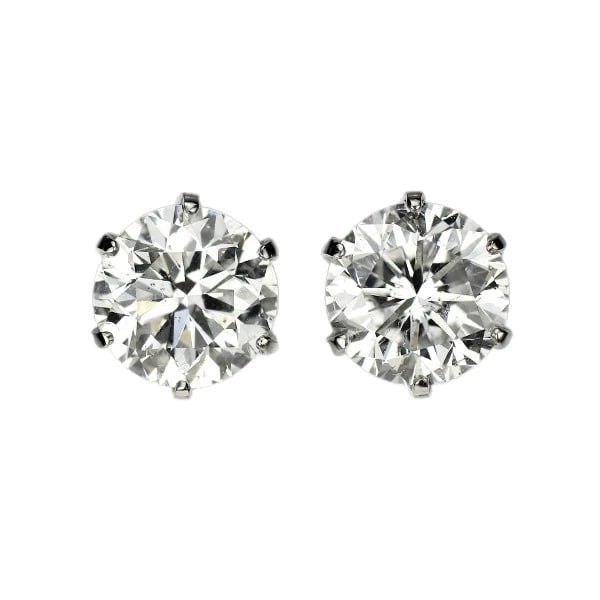 PT900 DIAMOND EARRINGS: Pt900 Diamond Earrings Brand: None Type: piercing Material: Metal Pt900 Main Stone/Creation Natural Color: Platinum Size: Length/Width/Diameter4.8Width/Thickness5.5 Accessories: None