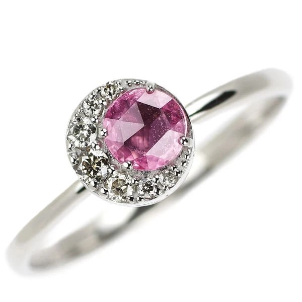 PT950 ROSE CUT PAPARAZIA SAPPHIRE DIAMOND RING: Pt950 Rose Cut Paparazia Sapphire Diamond Ring Brand: None Type: ring Material: Metal Pt950 Main Stone/Creation sapphires Color: None Size: 7.75 - 8 US Accessories: None Accessories Notice: