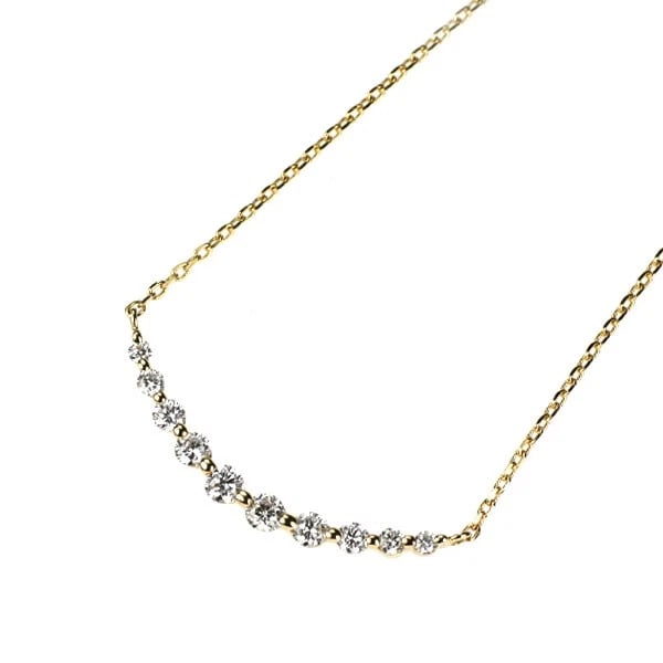 VENDOME AOYAMA K18YG DIAMOND PENDANT NECKLACE: Vendome Aoyama K18YG diamond pendant necklace Brand: Vendome Aoyama Type: pendant necklace Material: Metal K18YG Main Stone/Creation Natural Color: yellow Size: Necklace: Chain Length