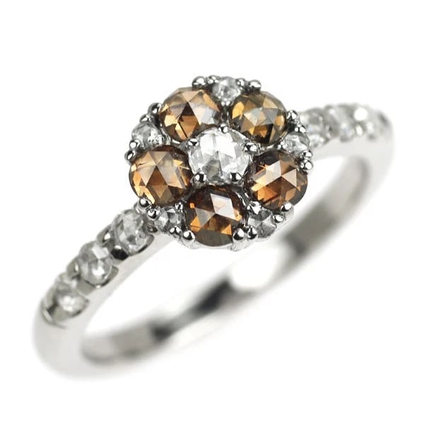 PT900 ROSE CUT DIAMOND RING: Pt900 Rose Cut Diamond Ring Brand: None Type: ring Material: Metal Pt900 Main Stone/Creation Natural Color: None Size: 6 US Accessories: None Accessories Notice: When purchasing pre-owned