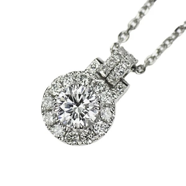 PT950 DIAMOND PENDANT NECKLACE: Pt950 diamond pendant necklace Brand: None Type: pendant necklace Material: Metal Pt950 Main Stone/Creation Natural Color: Platinum Size: Necklace: Chain Length ?45.5