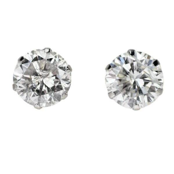 PT900 DIAMOND EARRINGS: Pt900 Diamond Earrings Brand: None Type: piercing Material: Metal Pt900 Main Stone/Creation Natural Color: None Size: Length/Width/Diameter6.4Width/Thickness6.4 Accessories: None Accessories