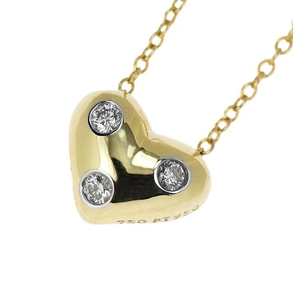 TIFFANY & CO. K18YG/PT950 DIAMOND PENDANT NECKLACE: Tiffany & Co. K18yg/PT950 Diamond Pendant Necklace Brand: Tiffany Type: pendant necklace Material: Metal K18yg/PT950 Main Stone/Creation Natural Color: Gold Size: Necklace: Chain Length