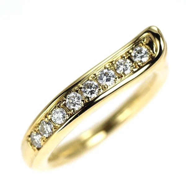 RUGIADA K18YG DIAMOND RING: Rugiada K18YG diamond ring Brand: None Type: ring Material: Metal K18YG Main Stone/Creation Natural Color: None Size: 5.25 US Accessories: None Accessories Notice: When purchasing pre-owned