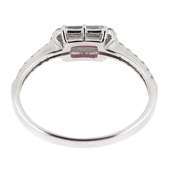 PT950 RUBY DIAMOND RING - 2